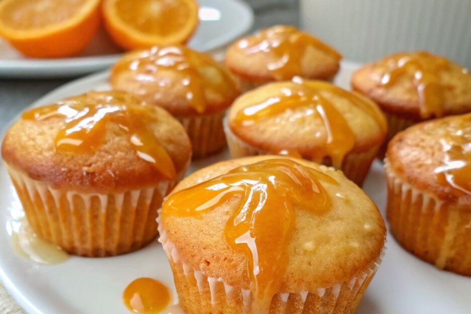 Orange Blossom Cupcakes with Honey Glaze