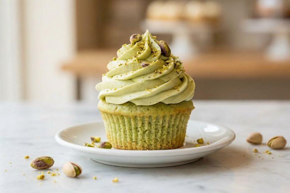 homemade pistachio cupcakes