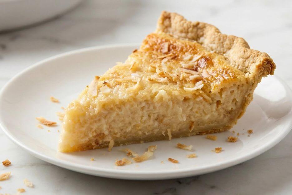 easy baked coconut custard pie