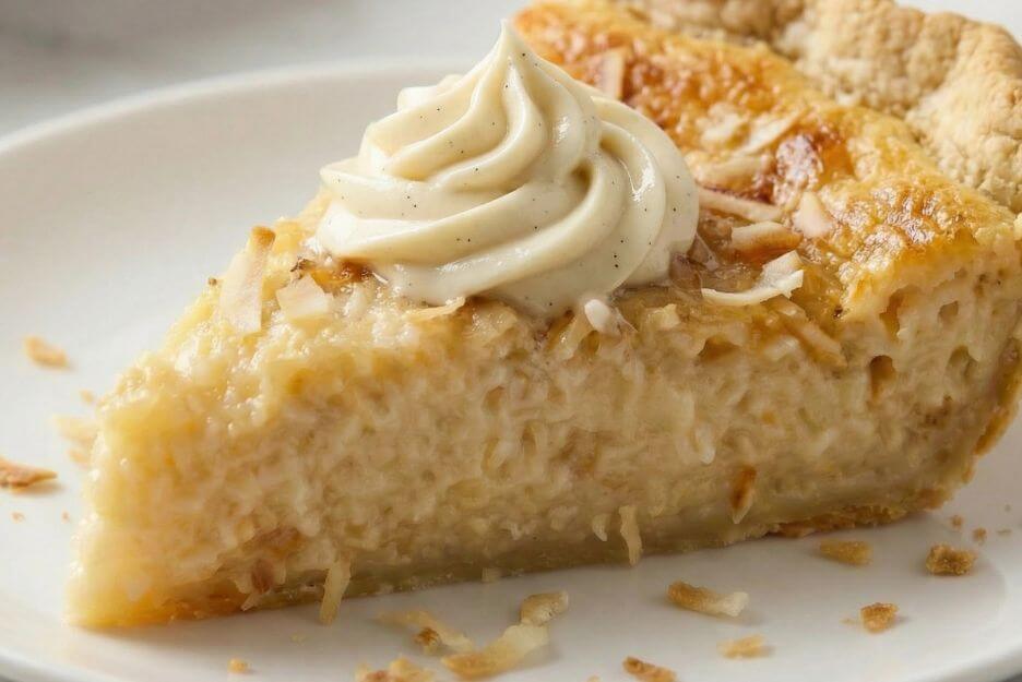 old fashioned coconut custard pie