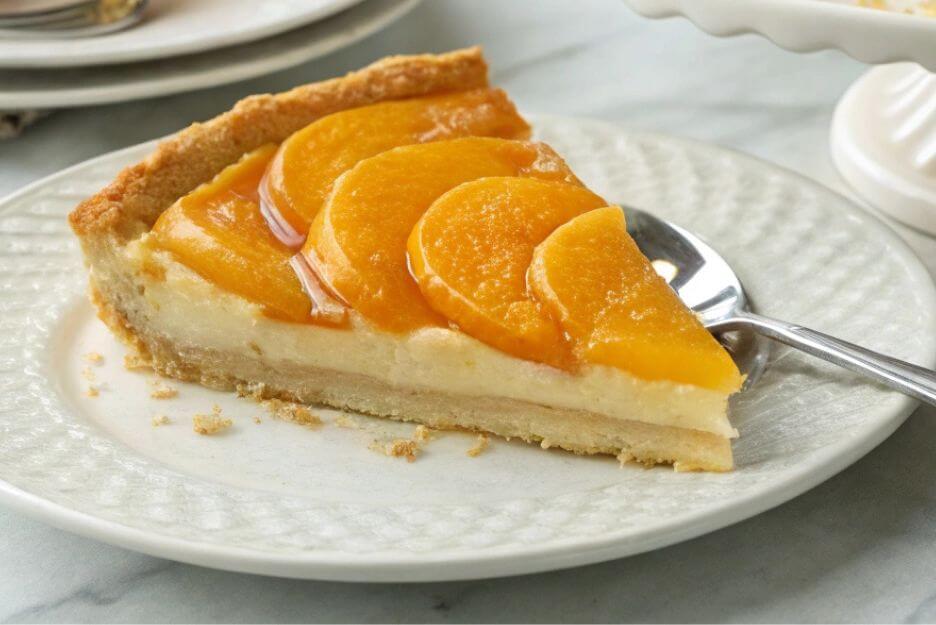 Classic peach tart