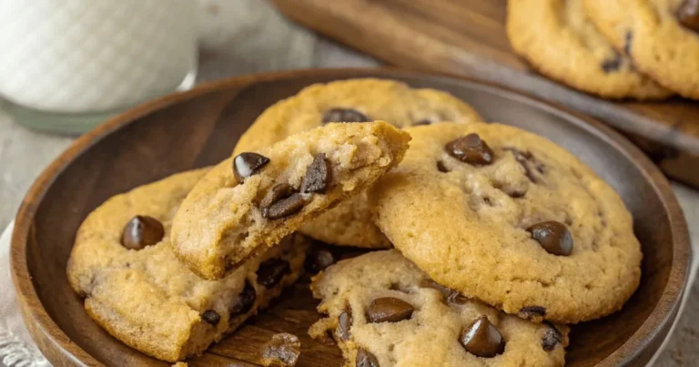 Delicious banana chocolate chip cookies fresh from the oven