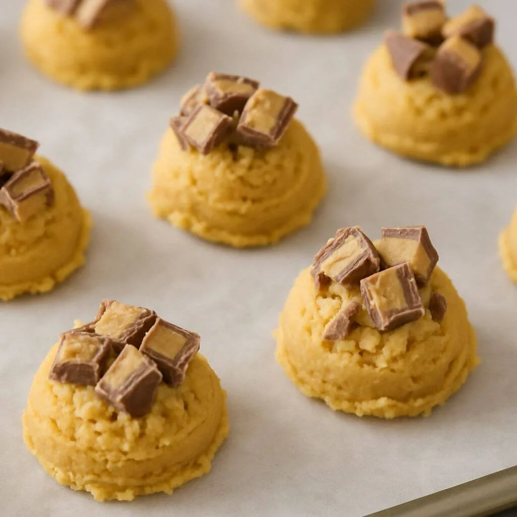 balls of dough Reese's Peanut Butter Cookies