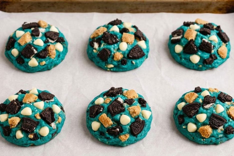 blue cookie monster cookies