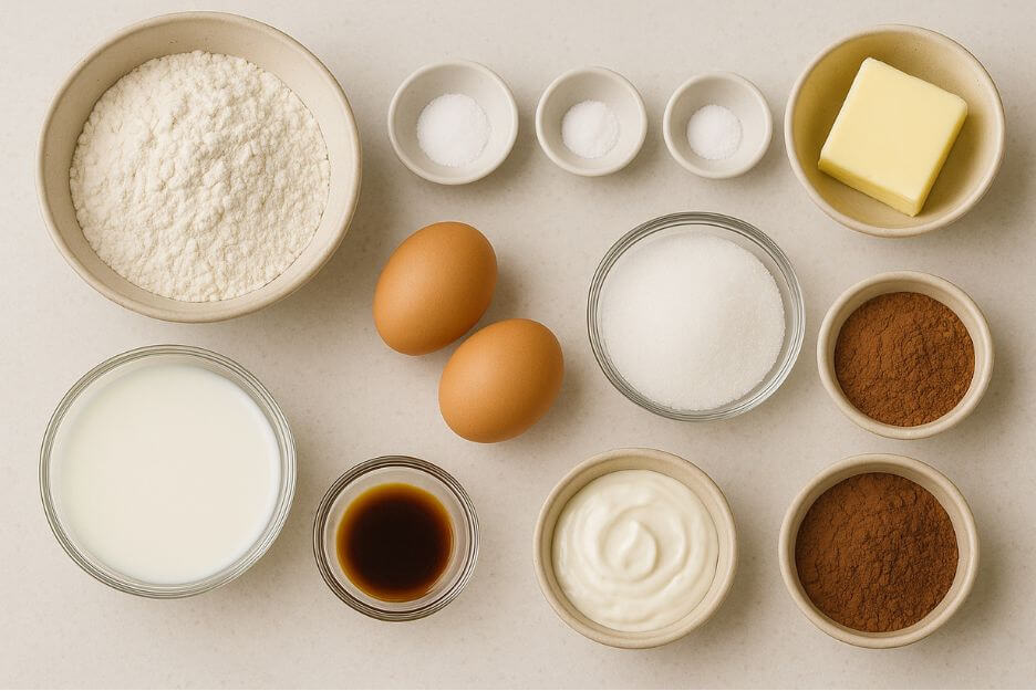 Ingredients for Perfect Marble Cupcakes