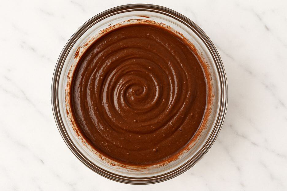 mix the ingredients for Mini Chocolate Cupcakes