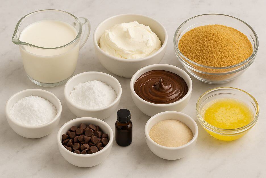 Ingredients for No-Bake Chocolate Pie