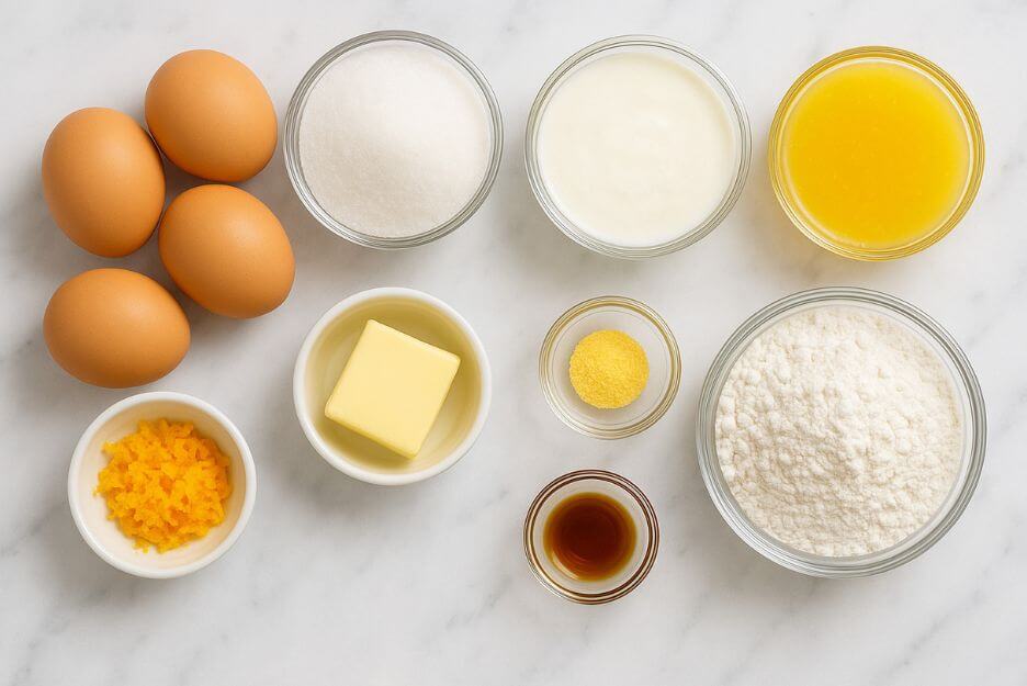 Essential Ingredients For Orange Buttermilk Chess Pie