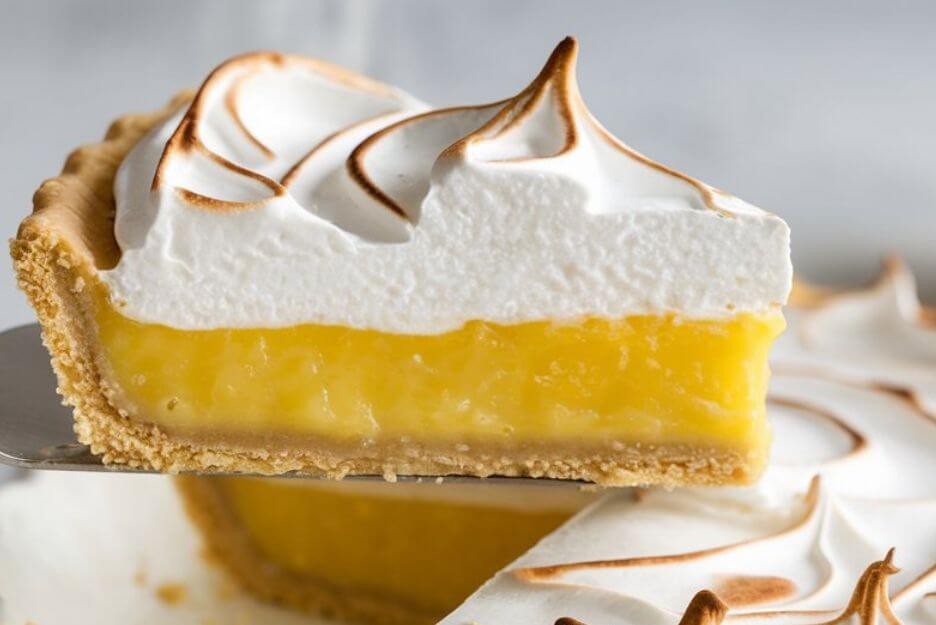 slice of lemon meringue pie
