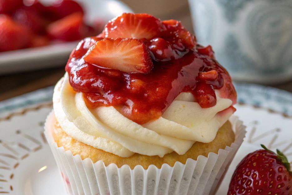 strawberry cheesecake cupcakes