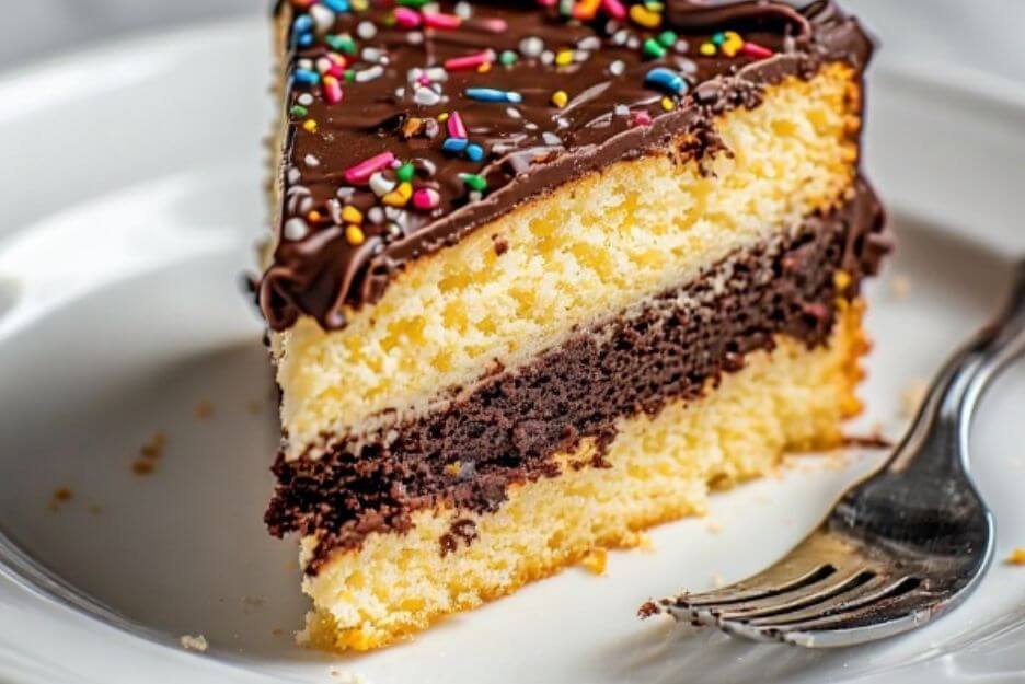 slice of yellow cake