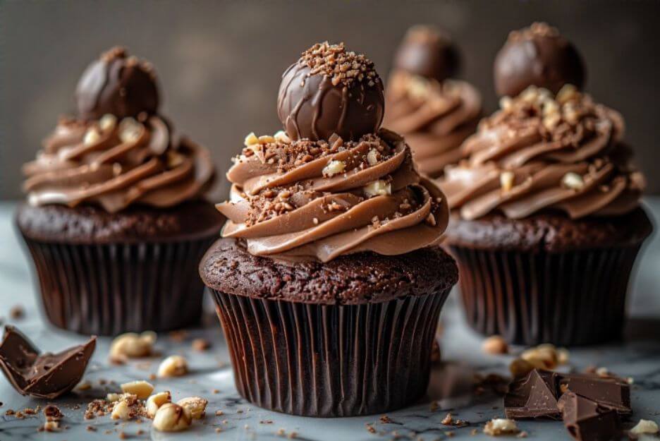 chocolate hazelnut truffle cupcakes