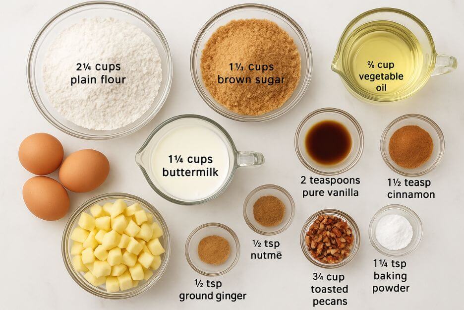 Ingredients for Your Easy Apple Spice Cake