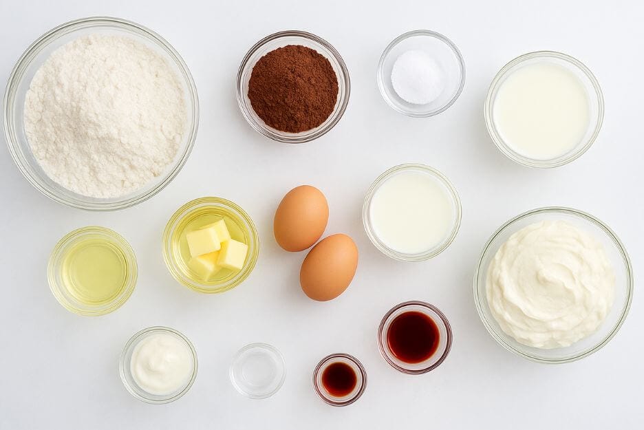 Ingredients for Your Red Velvet Bundt Cake Recipe