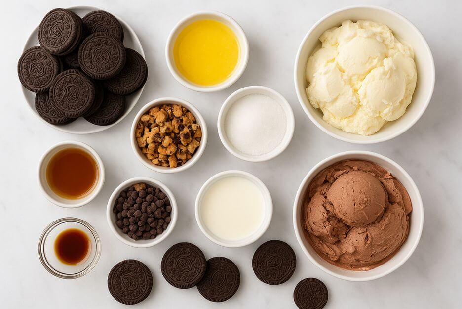 Ingredients for Your Ice Cream Cookie Cake