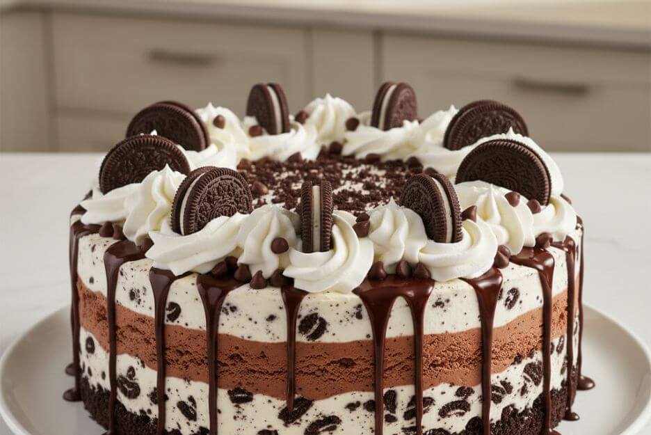 Homemade Ice Cream Cookie Cake