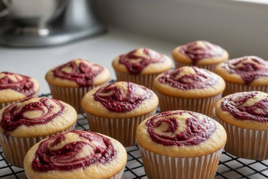 Cool Raspberry Mini Cupcakes