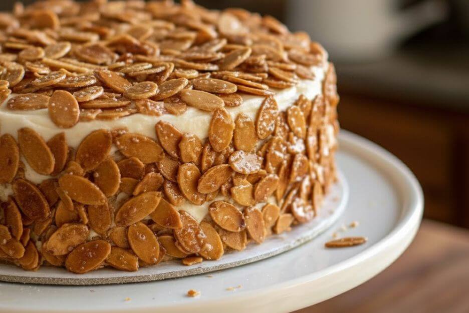 burnt almond cake