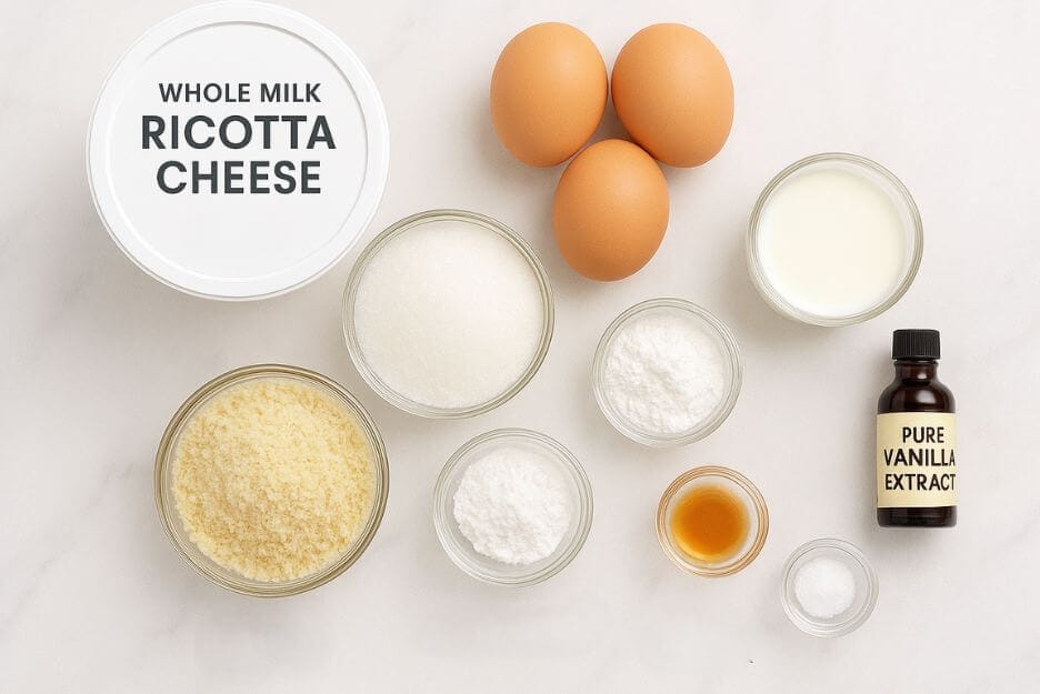 Ingredients for Your Almond Ricotta Cake