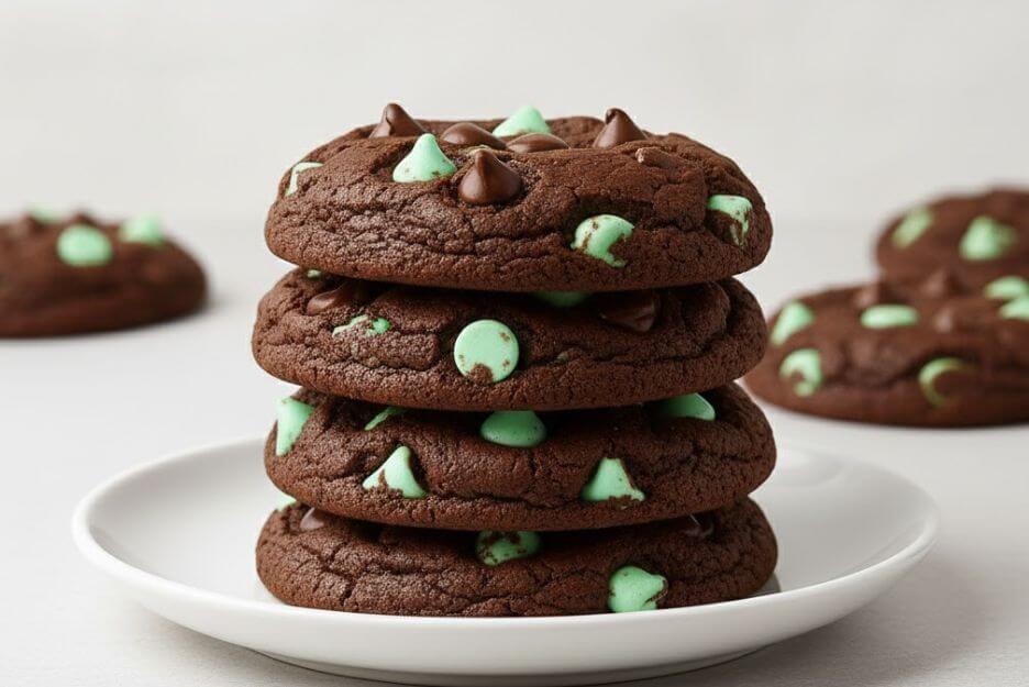 chewy chocolate chip mint cookies