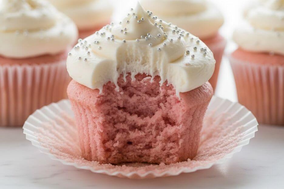 Pink and White Cupcakes