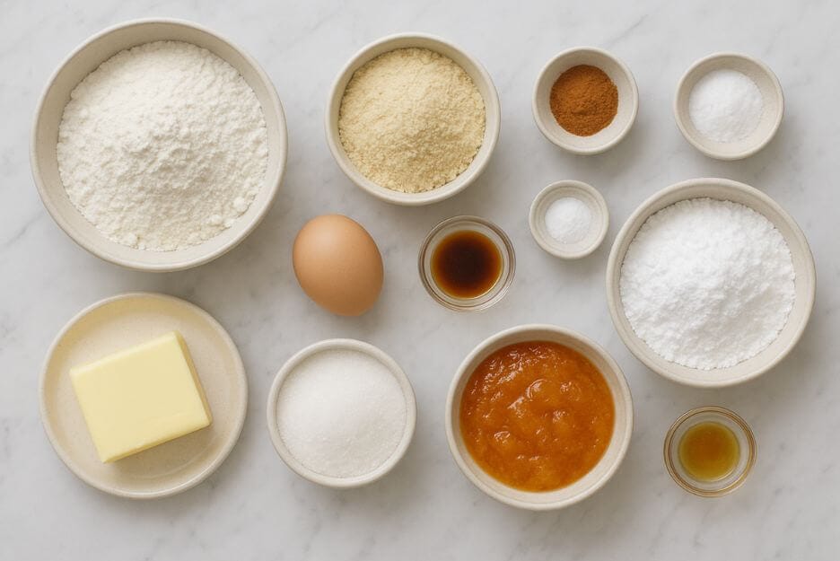 Ingredients for Linzer Cookies