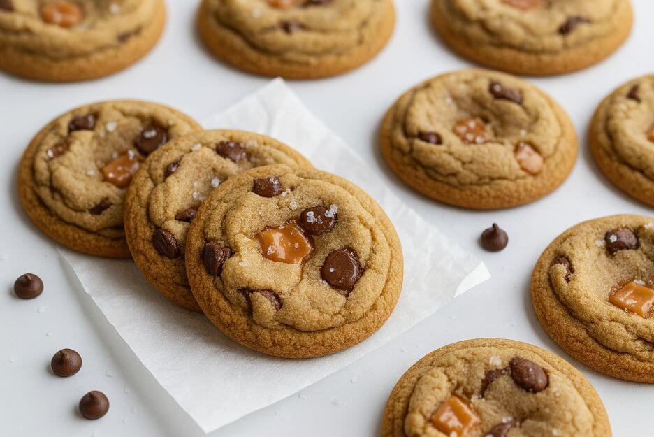 Old Fashioned Caramel Chocolate Chip Cookies
