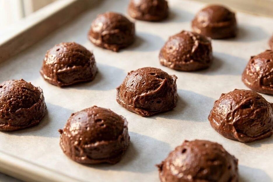 scoop  peppermint brownie cookies 