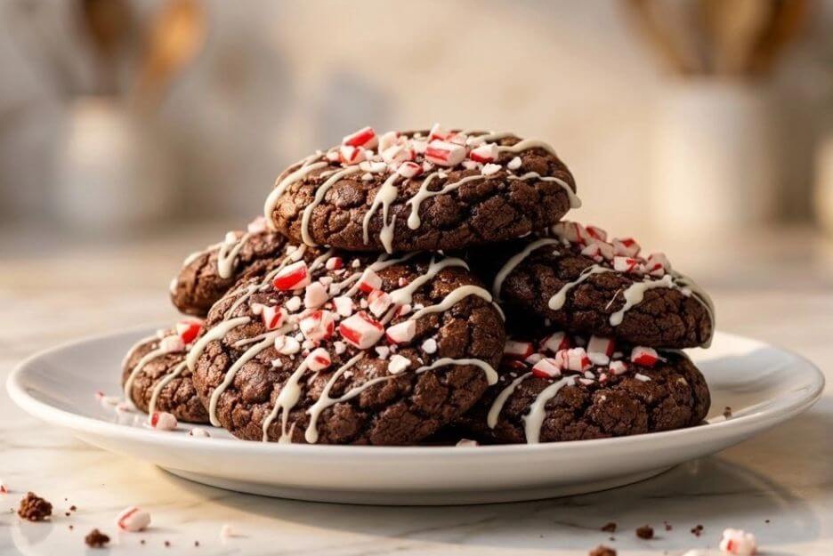fudgy peppermint brownie cookies