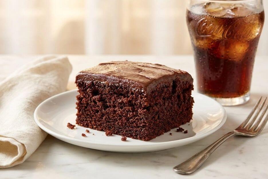 Slice Of Coca Cola Cake