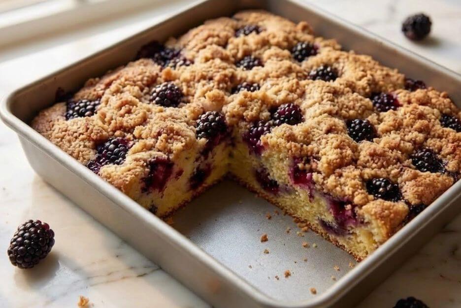 old fashioned blackberry coffee cake