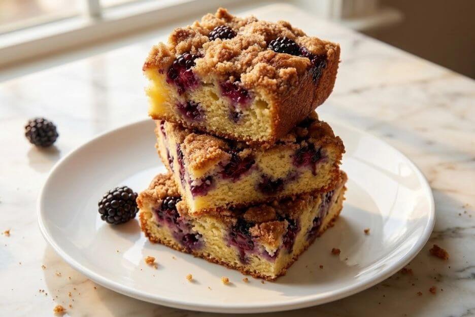 easy blackberry coffee cake