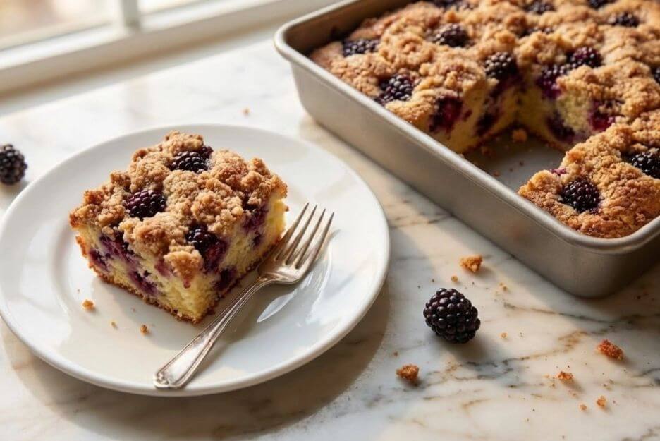 moist blackberry coffee cake