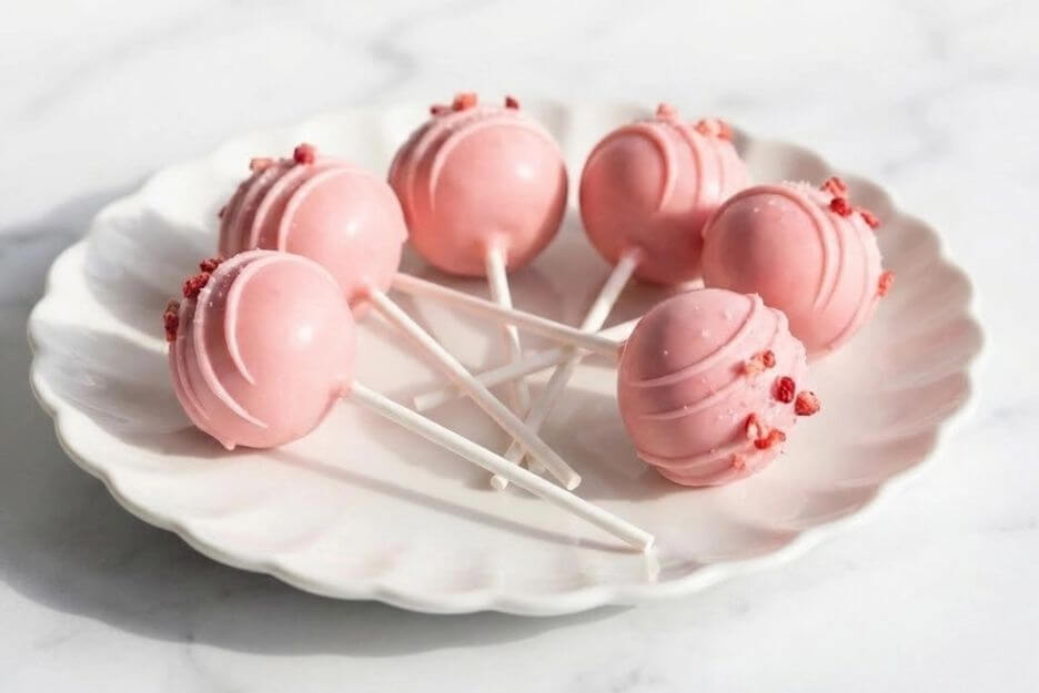 easy  strawberry cake pops