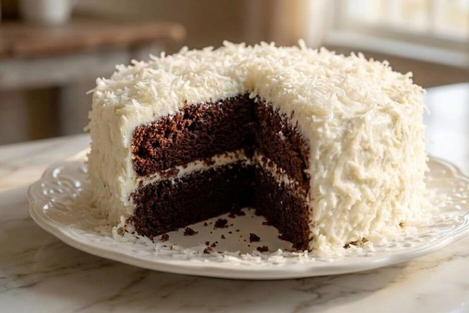easy chocolate coconut cake