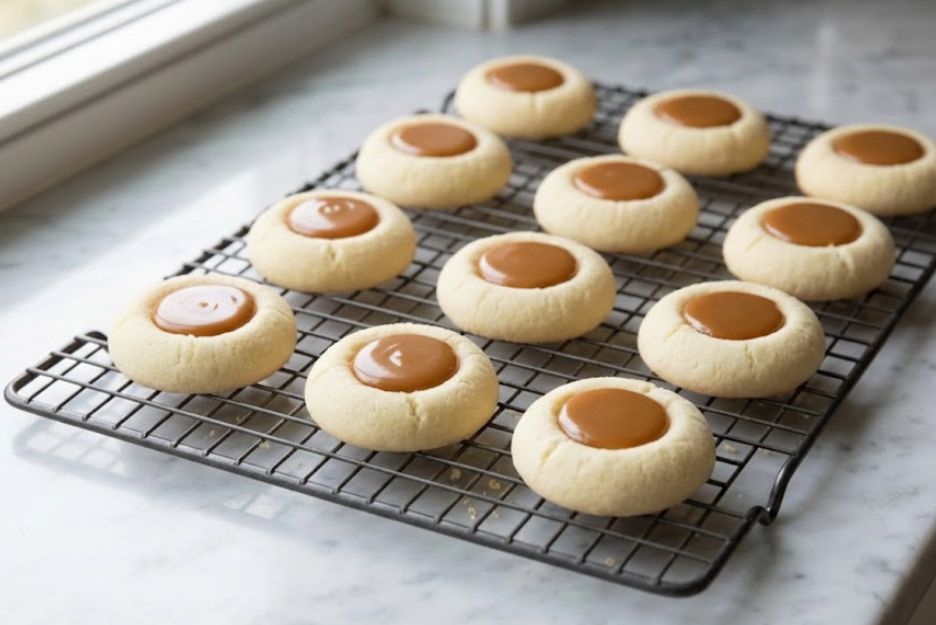 thumbprint twix cookies