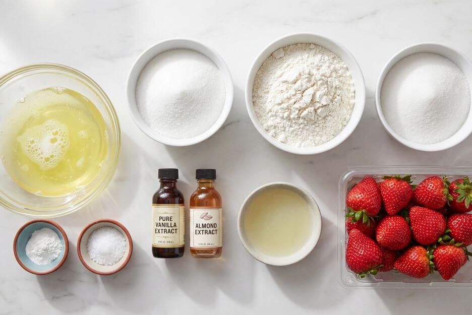 Ingredients for  Strawberry Angel Food Cake