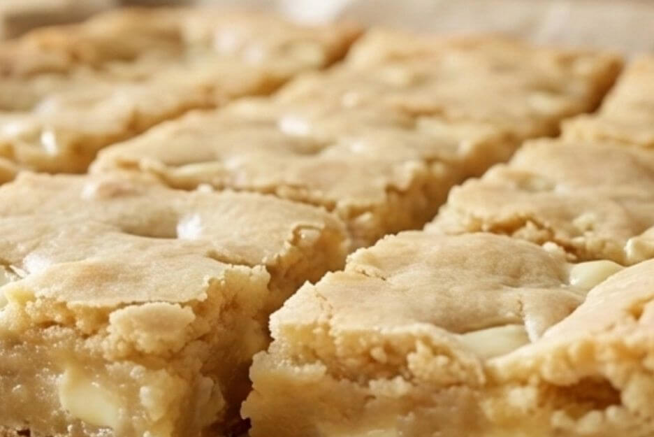 fudgy white chocolate brownies