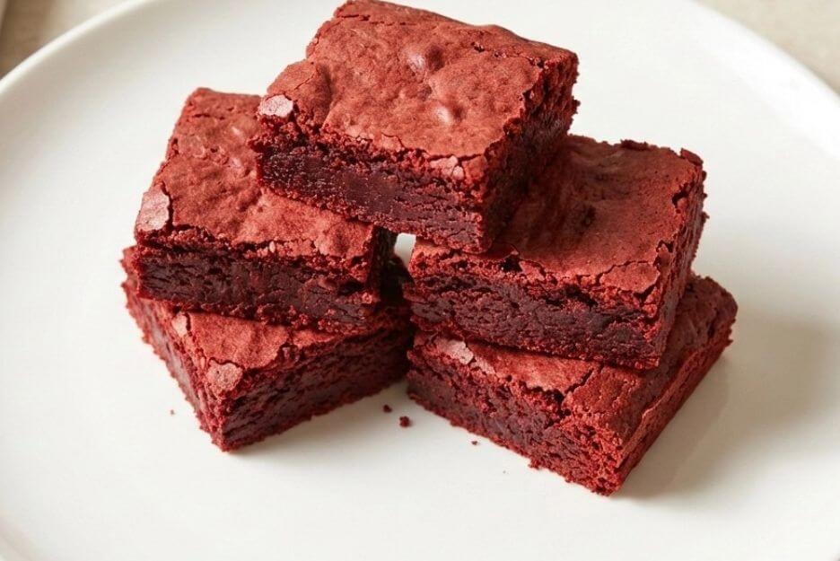 moist red velvet brownies