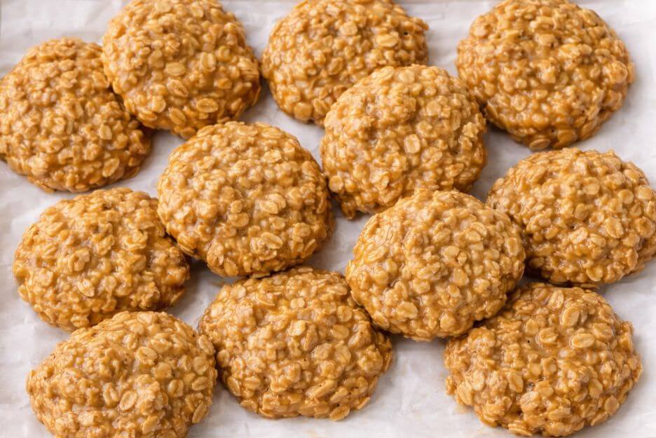 No Bake Peanut Butter Oatmeal Cookies