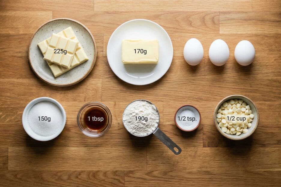 Ingredients For White Chocolate Brownies