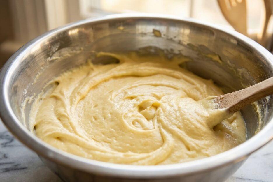 batter of Lemon Sponge Cake 