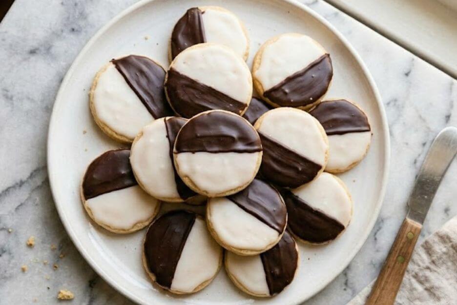 simple black and white cookies 