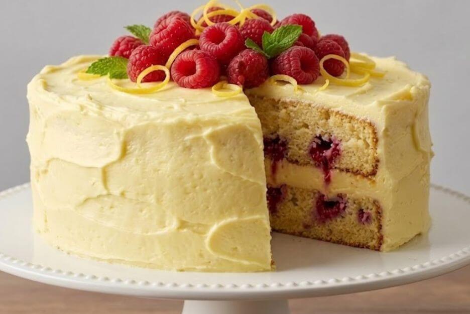 how to make Best lemon raspberry cake