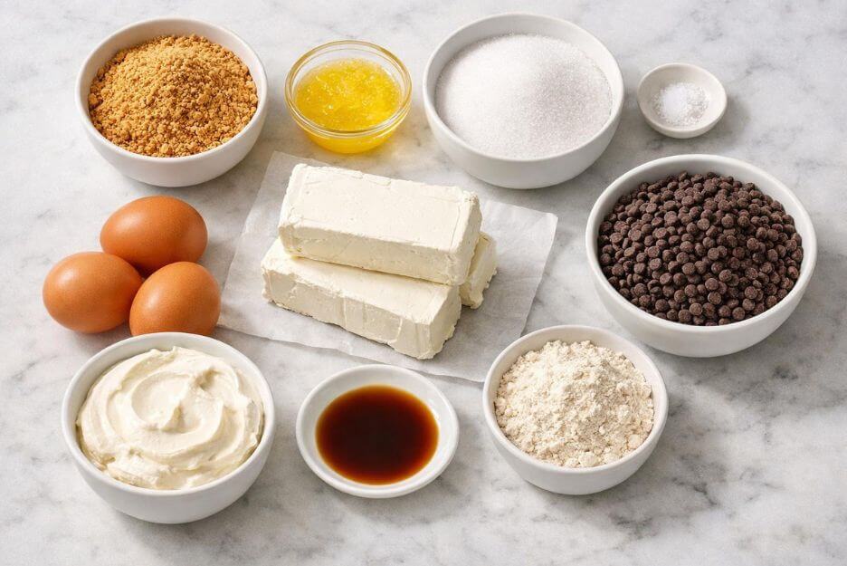 Ingredient of chocolate chip cheesecake