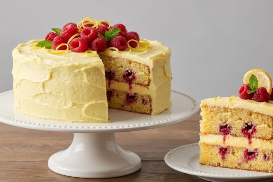 moist lemon raspberry cake