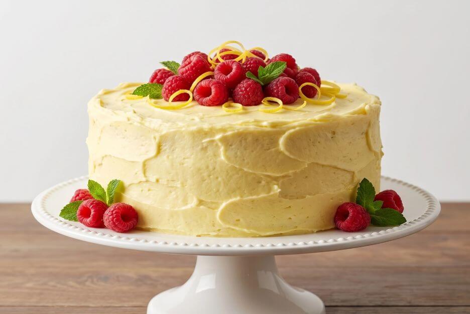easy lemon raspberry cake