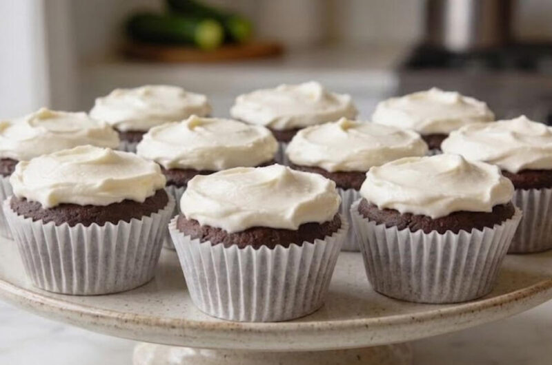 Chocolate Zucchini Cupcakes Fluffy Rich and Simple