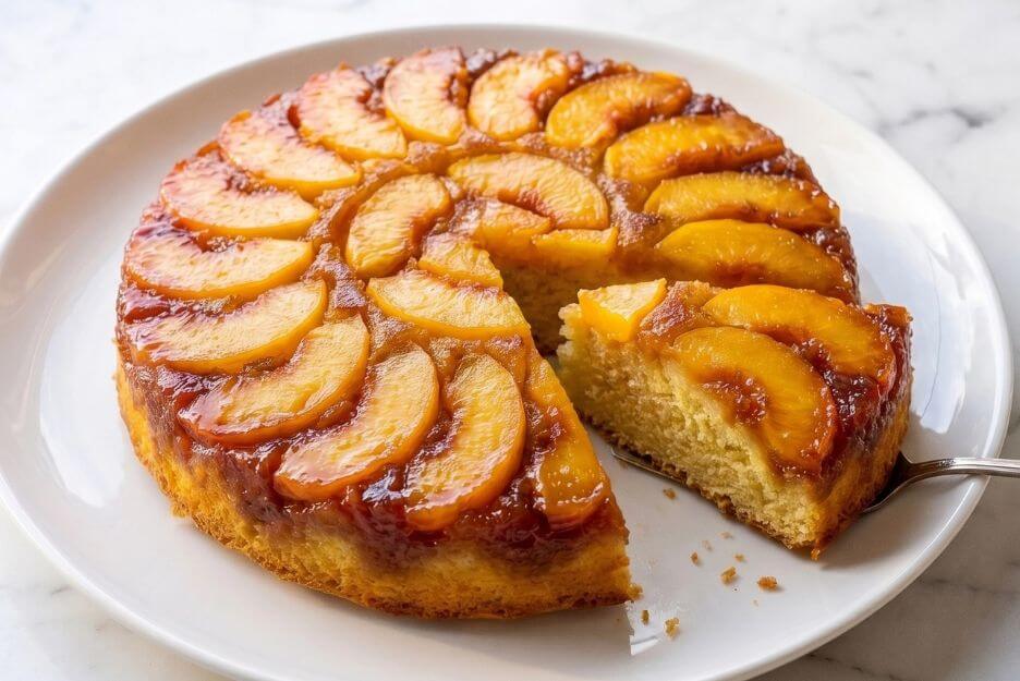 Best peach upside down cake