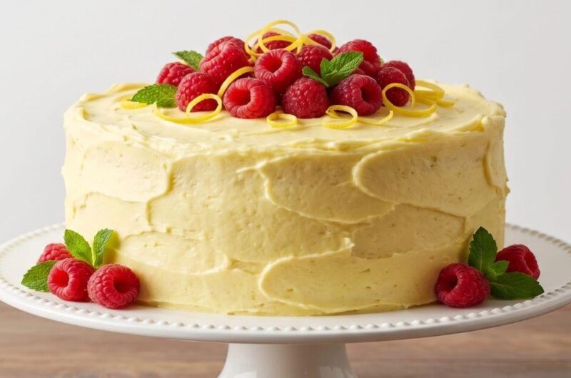Lemon Raspberry Cake Made Simple and Beautiful